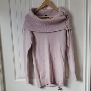 Le Chateau Light Purple Cowl Neck Sweater